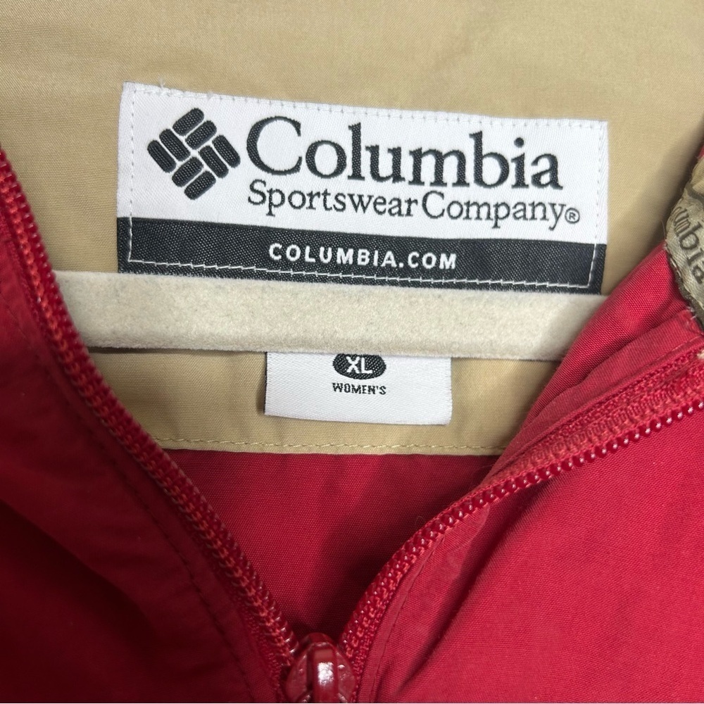 Vintage Columbia Sportswear Red Zip-Up Hooded Jacket – Women’s XL - Picture 3 of 7